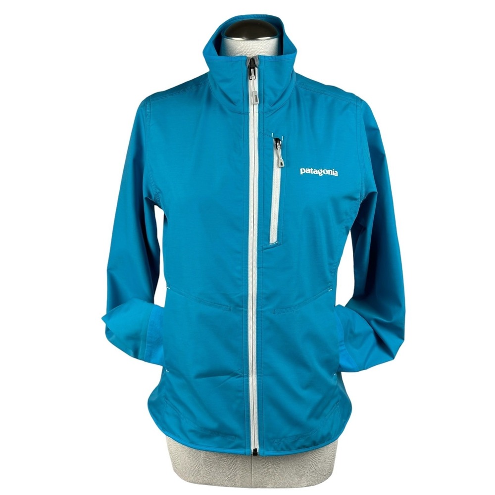 Patagonia Blue‎ Water Resistant Jacket Women's Size Small Full Zip Lightweight
